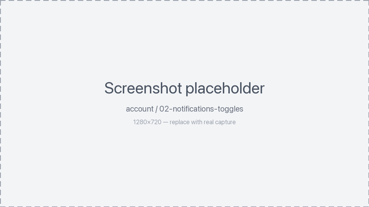 Notifications toggles