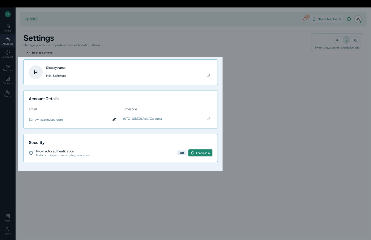 Profile form