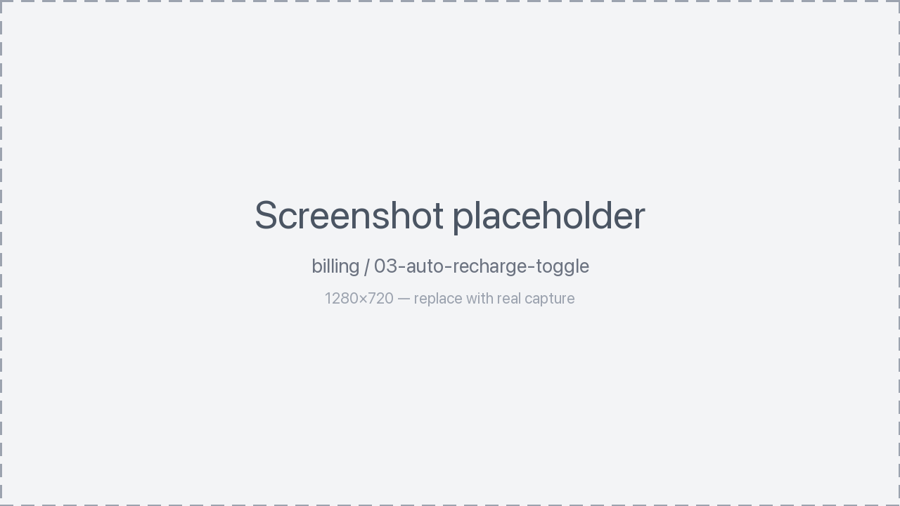 Auto-recharge toggle