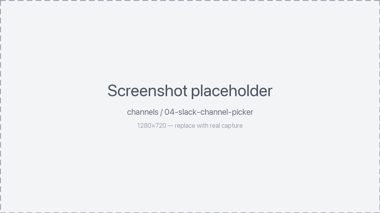Slack channel picker
