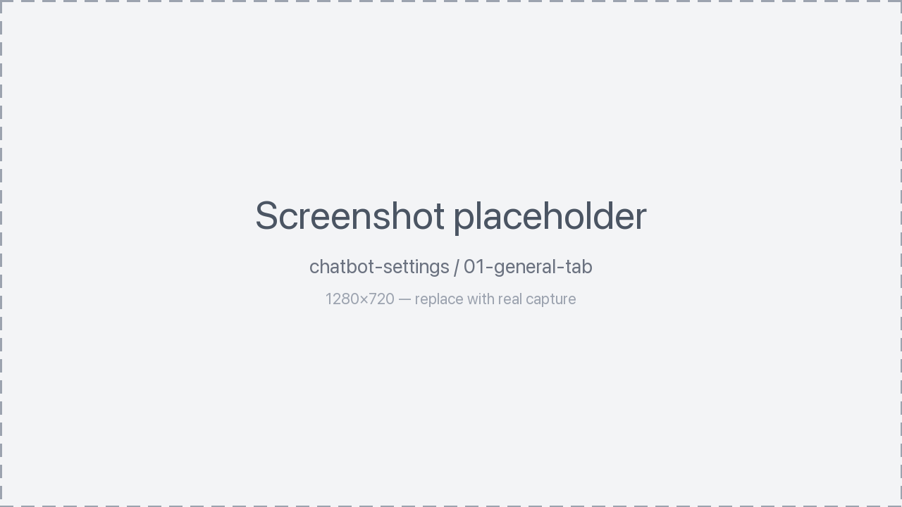 General settings tab