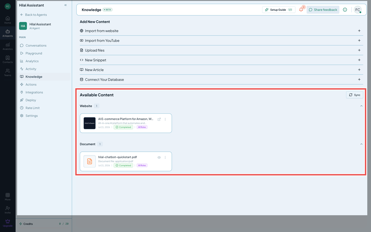 Source-type picker