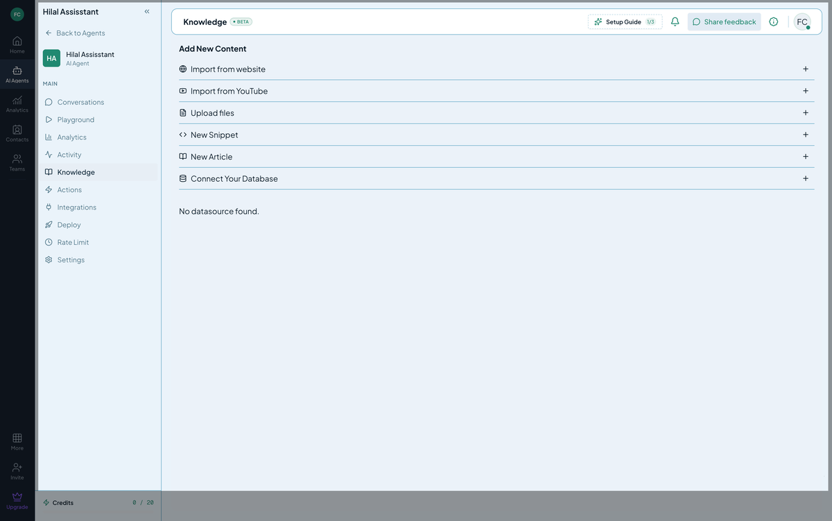Knowledge base — empty