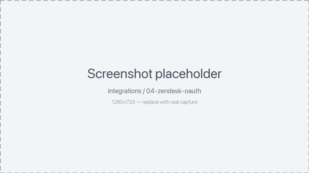 Zendesk OAuth
