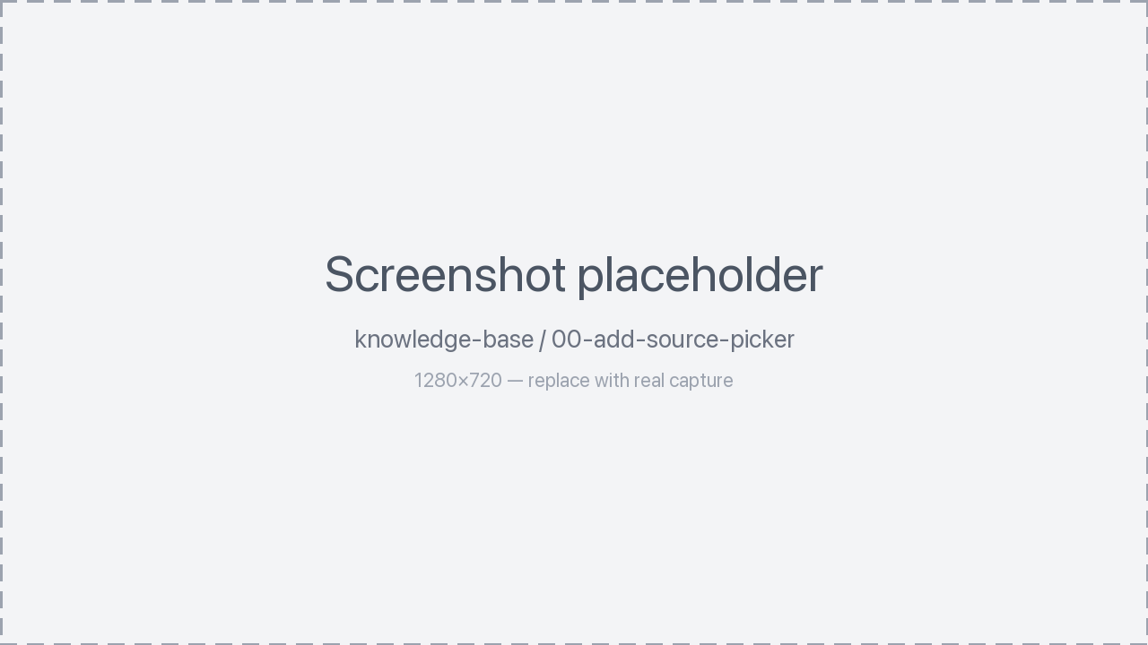 Source-type picker